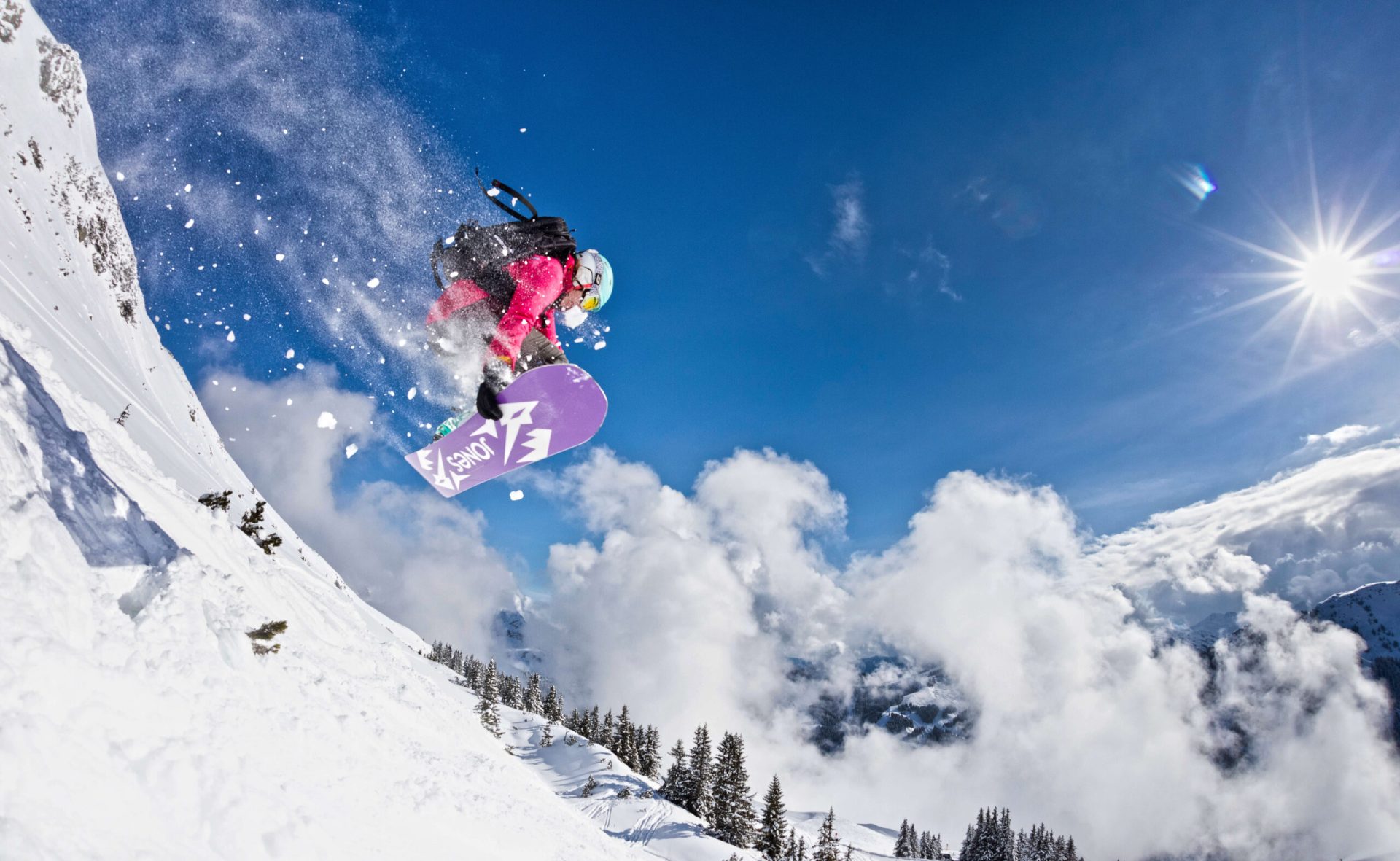 Snowboarder in Saalbach Hinterglemm