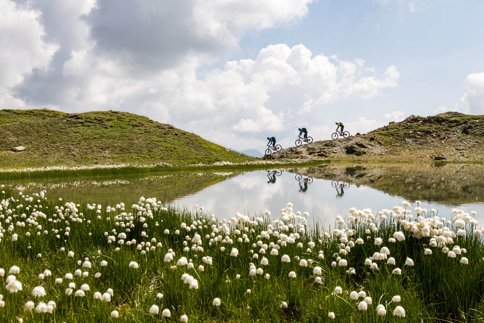 Mountainbiker im Paznauntal