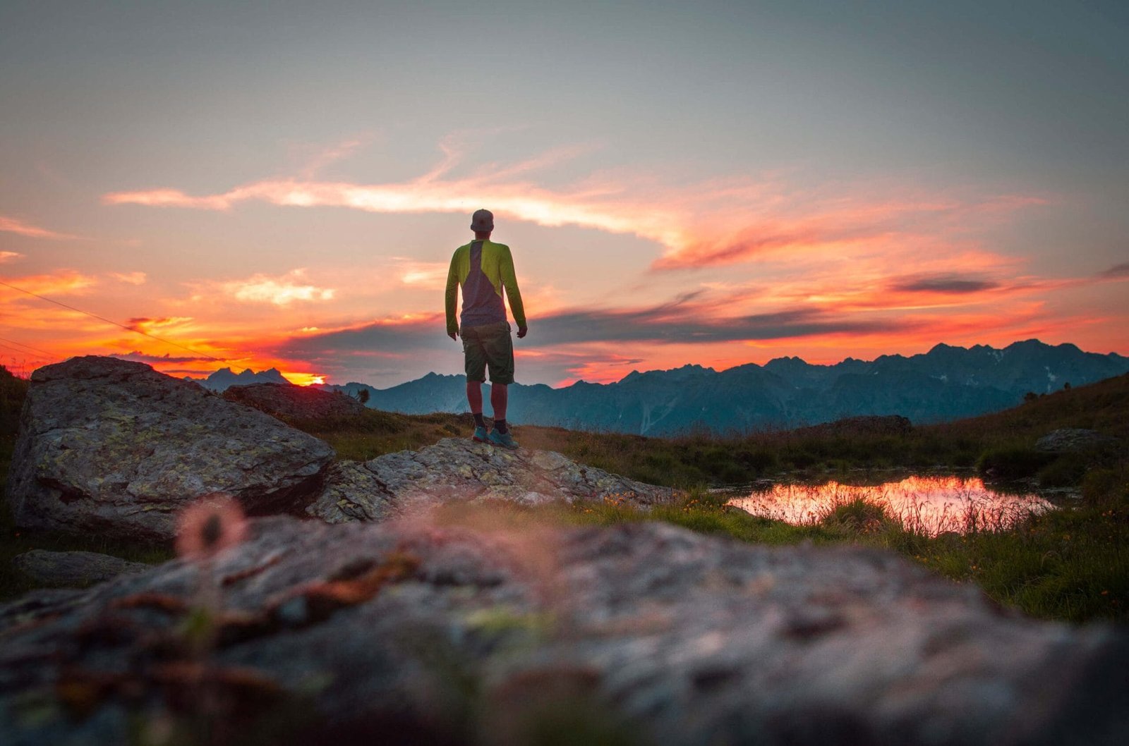 Sonnenuntergang am Berg