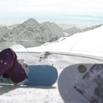 Snowboarden im Funpark Stubaital
